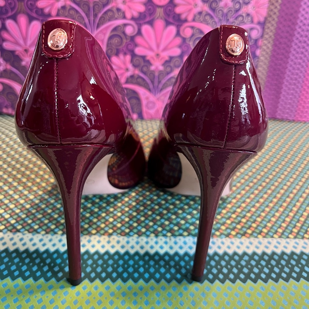 Ivanka Trump Cranberry Patent Heels